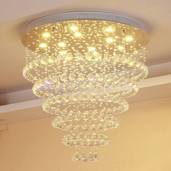 LED Chandelier K9 Crystal Ceiling Light Pendant Lighting with GU10 Lamp Zf-Cl-040