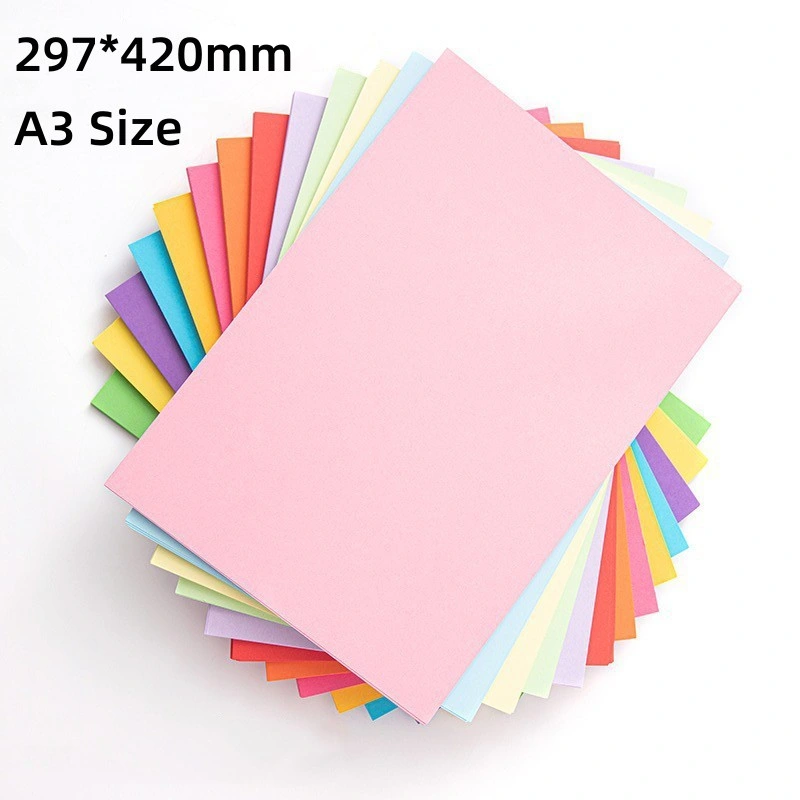 220 G/M2 A3 297X420 mm (11,7 x 16,5 polegadas) Cartão de cartão colorido multifunções Stock papel colorido para artesanato/Livro 50 folhas/saco - Rosa