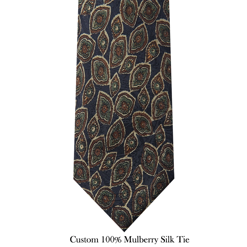 Wholesale/Supplier Business Custom Printed Pure Silk Fashion Woven Silk Tie with Custom Size