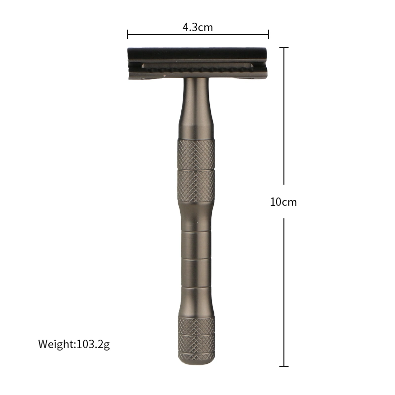 D665 Customized Logo Wiederverwendbare Doppel-Kante Metall Rasur Rasierer