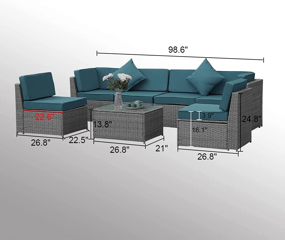 Style de vente à chaud Loisirs d'extérieur canapé en osier mobilier en rotin