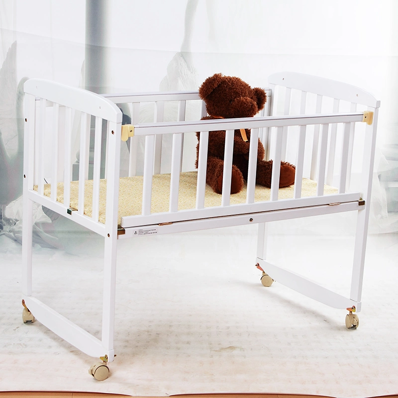 Single Cot Bed Solid Wood Wooden Baby Cot Bed Swing Baby Adult Crib Rocking Crib for Kid Child