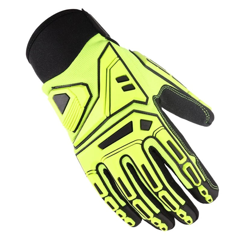 Travaux lourds Wear-Resistant antidérapant Hi-Viz TPR Cut-Resistant Impact mécanique de la sécurité des gants de travail