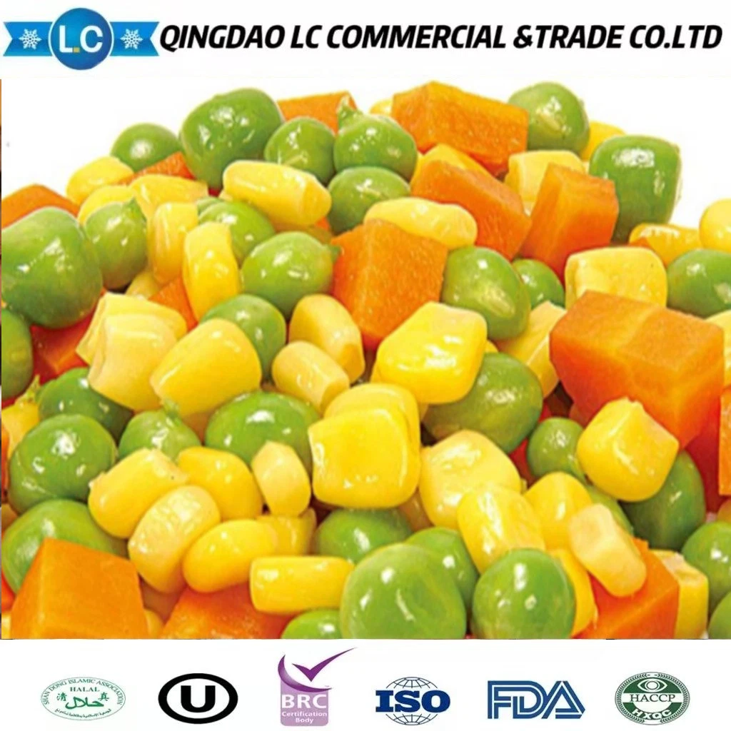 China New Season Organic Fresh IQF Mixed Vegetables Frozen Mixed Vegetables