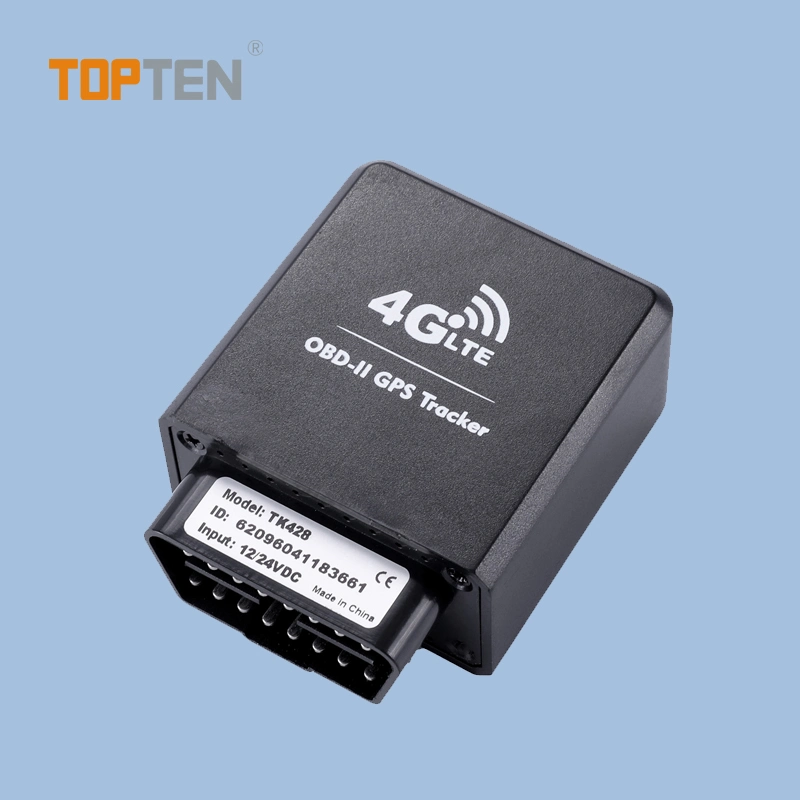 Topten 4G LTE GPS Tracker OBD Car Tracking Device, Read Odometer, Speed, Fuel Consumption, Ota Function (TN)