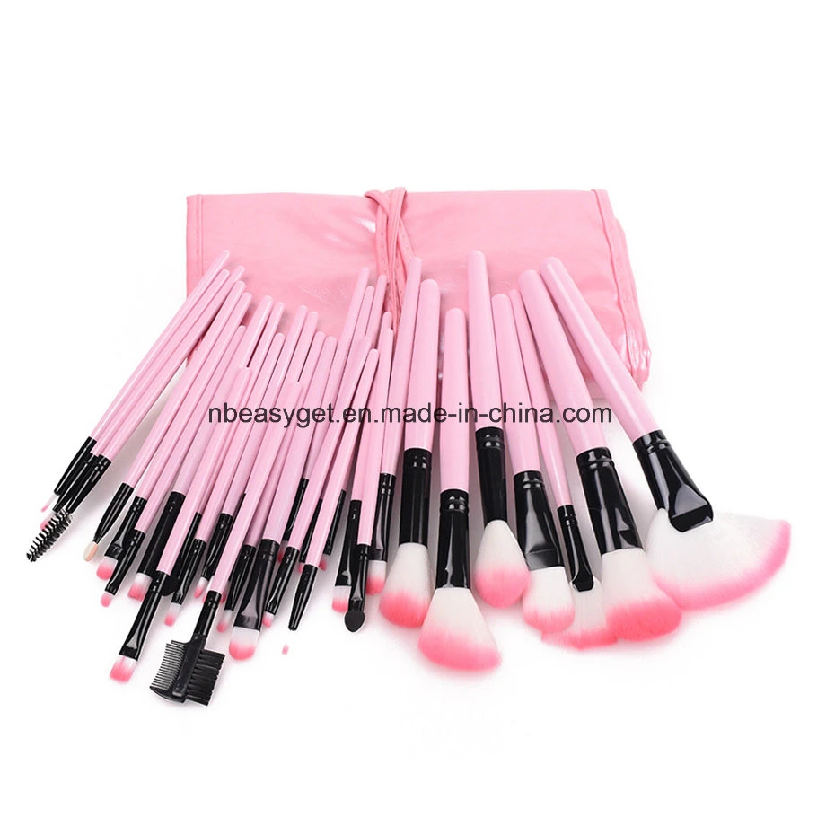 22pcs Set Pinceles maquillaje cosmético profesional Tool Kit de accesorios de colección Bb Cream Eyeshadow corrector de polvo de la Fundación de labios cara con funda Rosa Esg10495