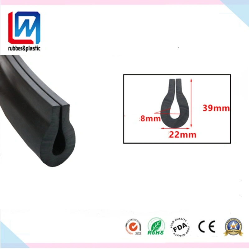 Custom Rubber U Shape Sealing Strip Extrusion for Machinery Household Appliance