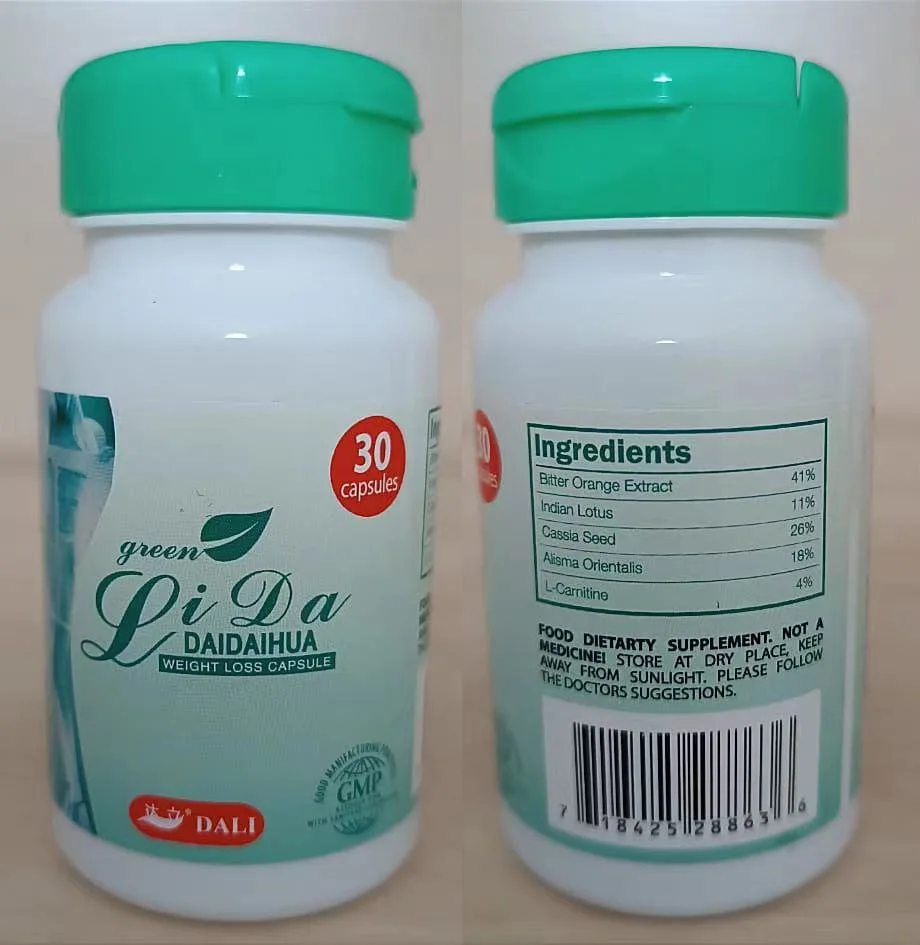 Perdita Di Peso Lida Green pastillas de adelgazamiento Suplemento quemador de grasa Pastillas Immune Detox cápsulas de Slimming