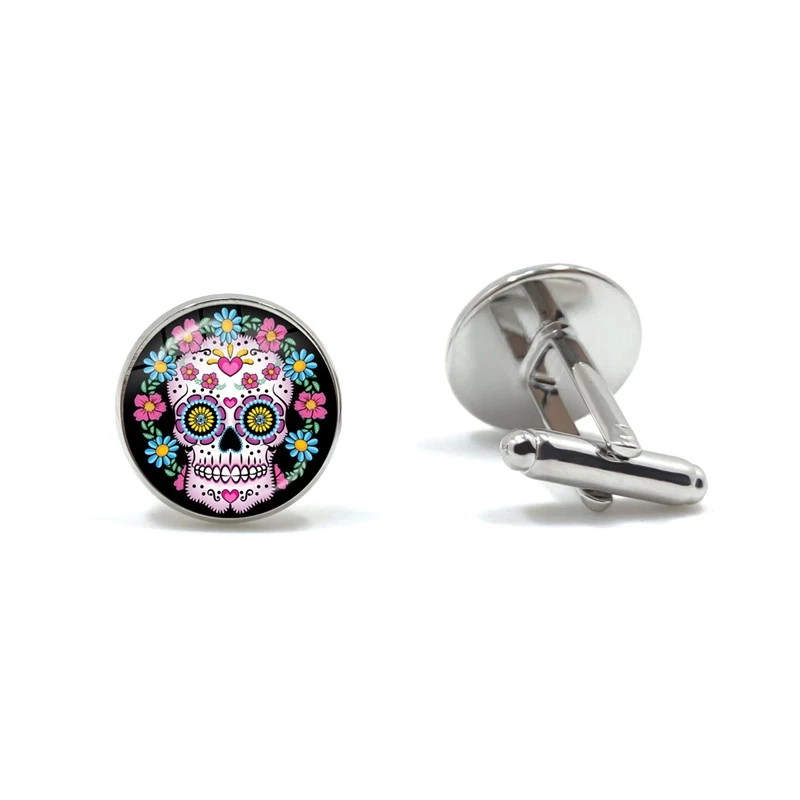 Caixas de atacado Luxo Cuff Link plástico caixa latão Antique Plated Decoração personalizada em esmalte de alta qualidade Cufflink para homens