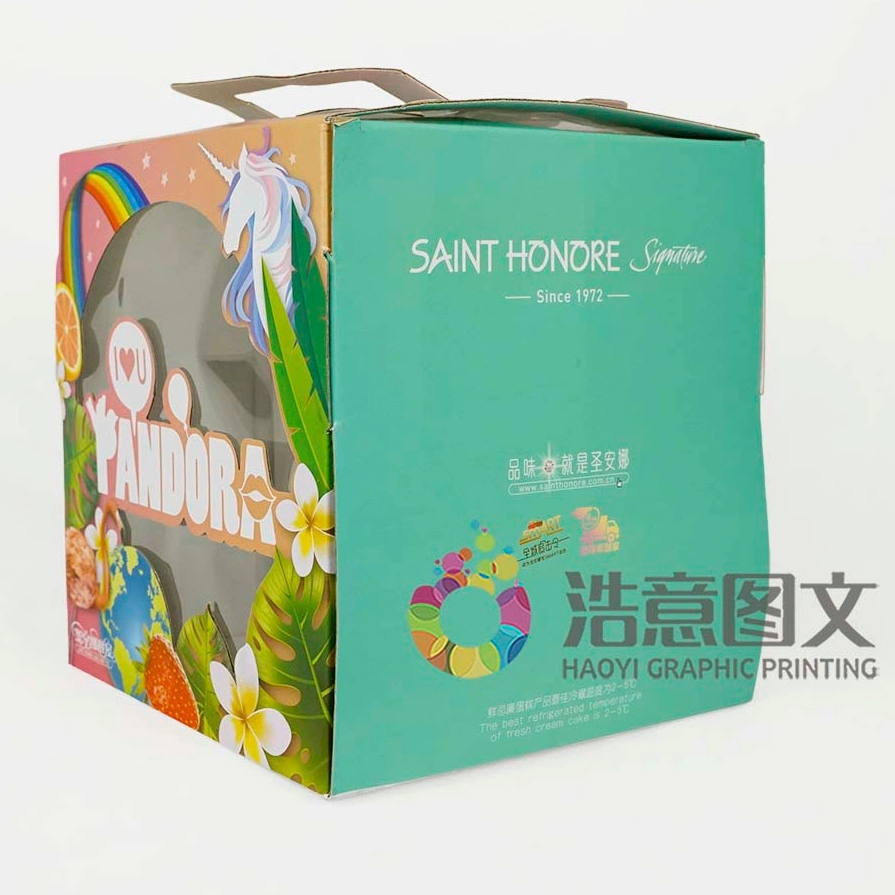 China Mayoreo de papel de comida a medida Caja de embalaje para el cumpleaños