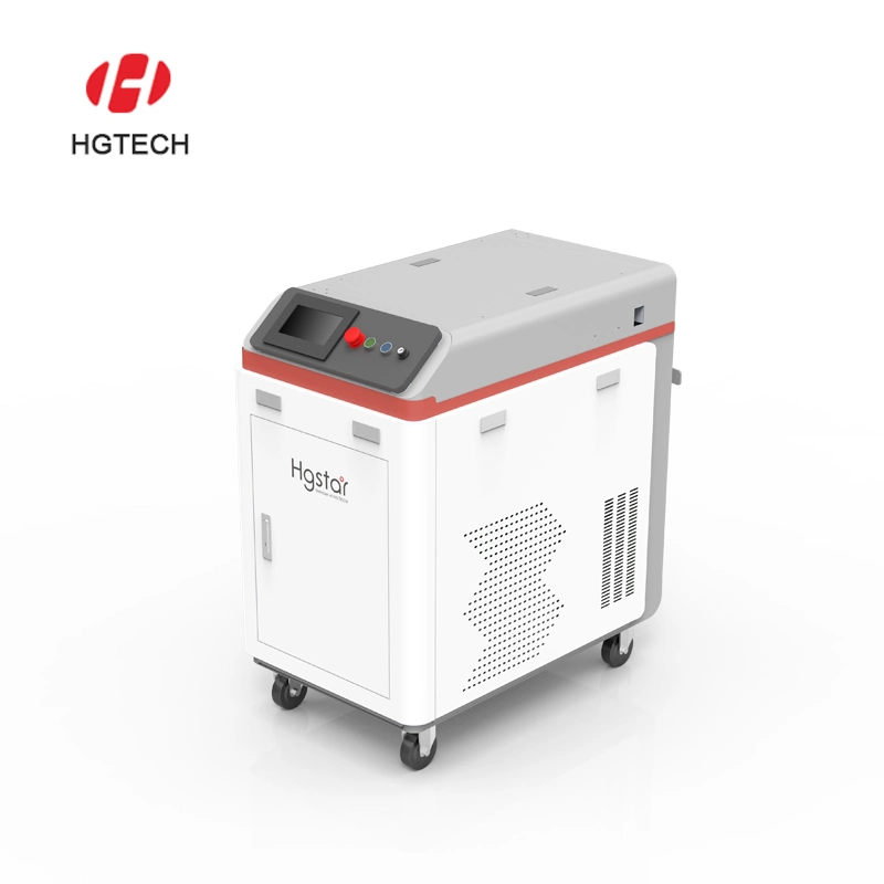 Canton Fair Hgtech 1000W 2000W 3000W Tyre Mould Laser Cleaning Machine Mini Hand Held Painting Coating Metal Rust Removal Laser Clean Machine