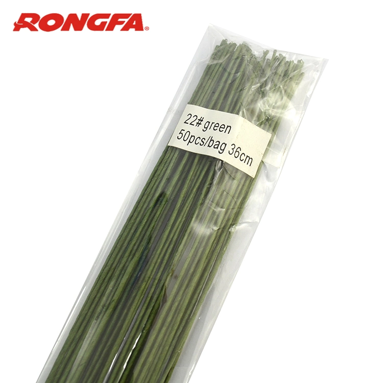 Kit de arreglo de flores 18g en verde la elaboración de tallo floral de 40 cm de alambre envuelto en papel cubierto de flores de tallo floral en el cable