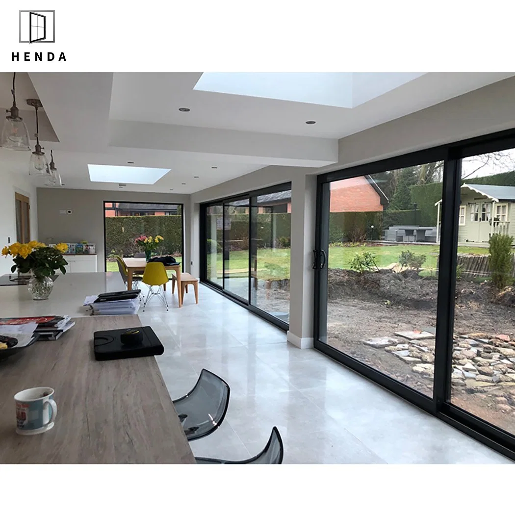 Latest Modern House Exterior Windows and Doors Security Patio Door Aluminium Glass Heavy Duty Outdoor Hidden Sliding Door