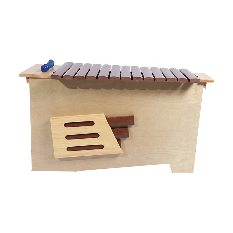 Gray Wooden Educational Knock Piano