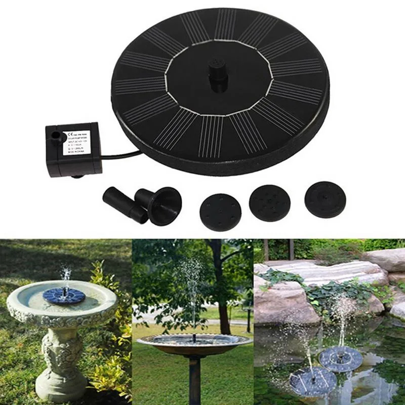 Cabeças de pulverização solar Kit de lago de fonte de água para jardim da bomba Para cachoeiras água Display