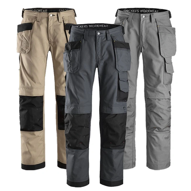Manufacturer China Canvas Cargo Pockets Work Trousers for Construction Loose Fit Pants Work Pants Factory