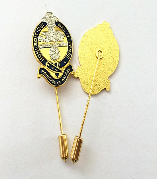 Custom Gold Plating Pin Badge Soft/Hard Lapel Pin for Promotion Gifts with Butterfly Clasp/ Long Neddle Cap Tie Tack (YB-MP-56)