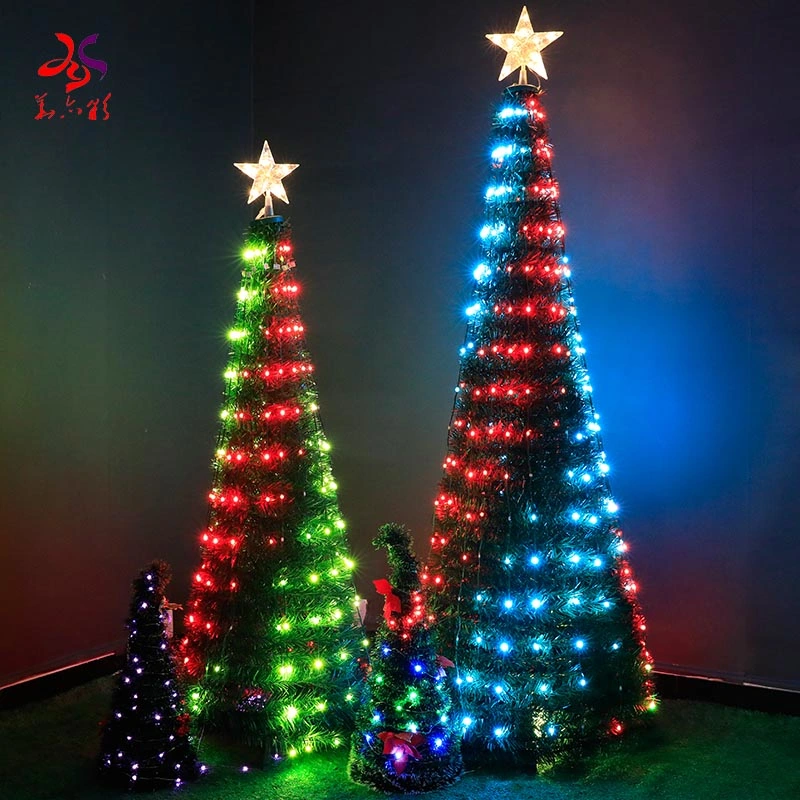 Éclairage extérieur artificiel de Noël 3D LED Décoration de sapin de Noël