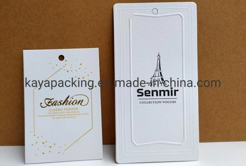 Logo personnalisé de luxe Hang Tag Vêtements d'étiquettes de papier Premium pour les vêtements