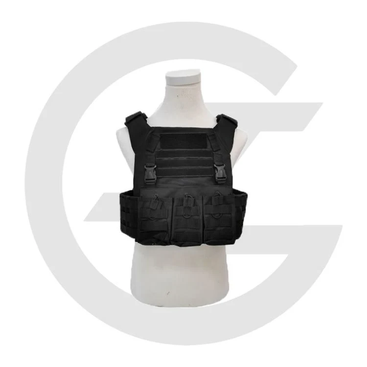 Wholesale High Quality Black Oxford Plate Carrier Molle Tactical Vest