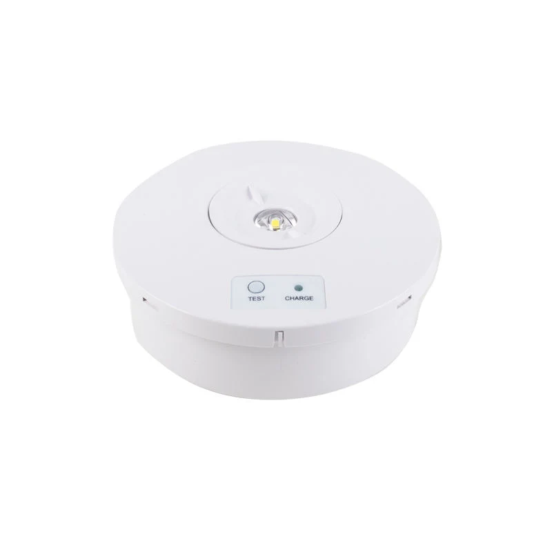 LED Emergency Light IP65 6500K Battery 2W Round Ceiling Light for Home