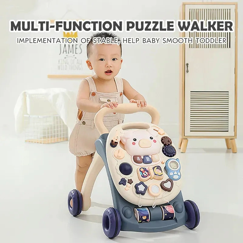 Multifunktionale Kleinkind Früherziehung Panel Kinder Kunststoff Kinder Lerntraining Fitness Sport Baby Walker Trolley