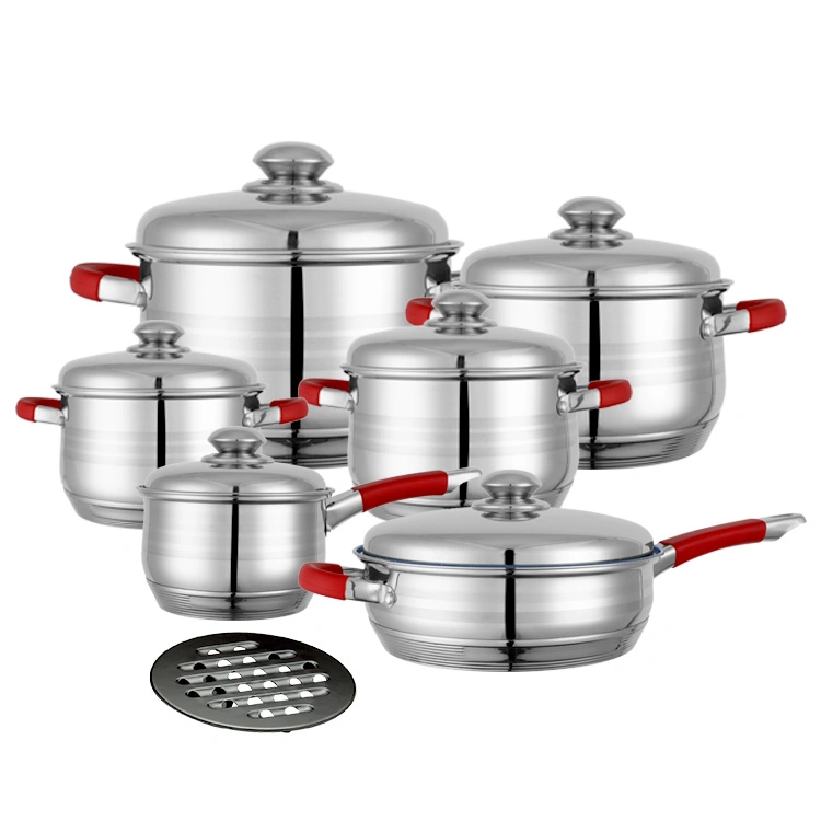 Custom Home Appliance Kitchen Non Stick Cooking Pot Set Stainless Steel Cookware