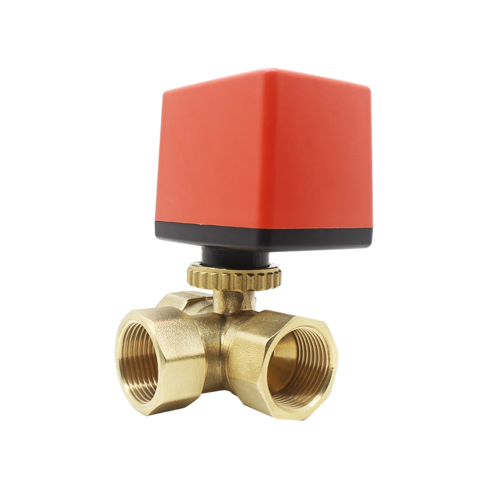 Factory Price HVAC Fan Coil Units System 2 Way DN25 Motorized Brass Ball Valve with Electric Actuator