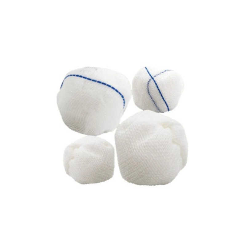 Hot Sale Custom CE Medical Disposable Promotion Surgical Xray Thread Sterile Gauze Balls for Wound