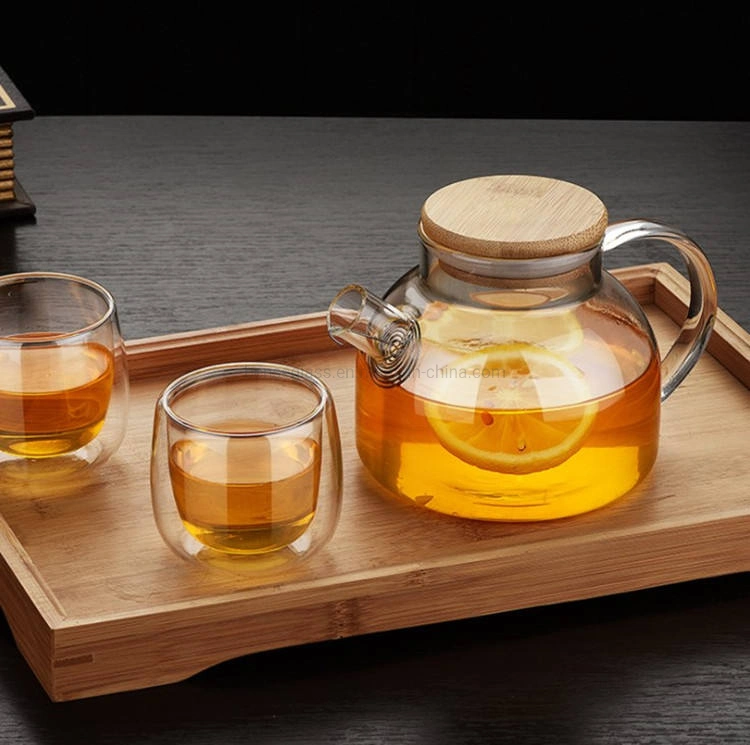 500ml Personalized Borosilicate Glass Stove Pot Tea and Kettle Set Kung Fu Teapot with Bamboo Lid