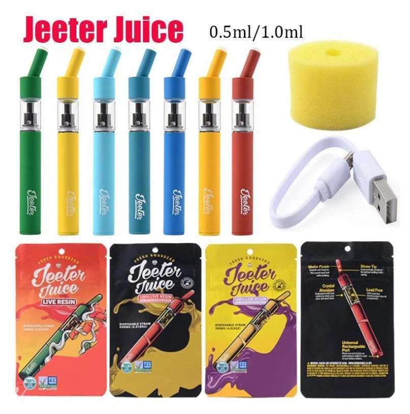 Mayorista de la fábrica de jugo de Jeter vacía de resina en vivo de Vape envases desechables de dispositivo con bolsas de Mylar