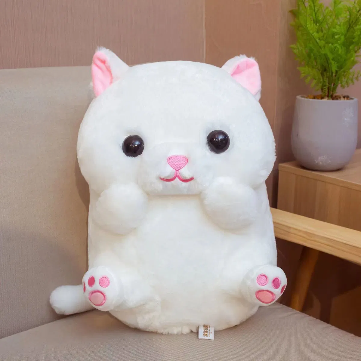 Cartoon Kitten Doll Plush Toy White Cat Doll Ragdoll Children's Day Birthday Gift