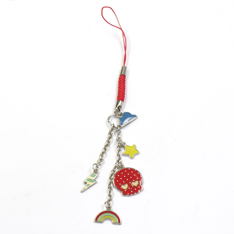 Factory Custom Made Enamel Metal Mobile Accessory Manufacturer Customized Iron Decoration Ornament Bespoke Wholesale/Supplier Fashion Cute Alloy Cell Phone Strap Charms