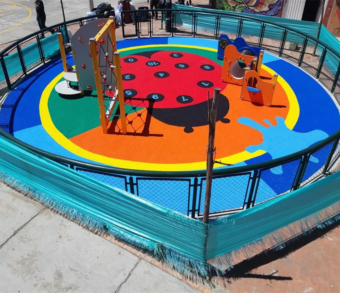 Nova chegada EPDM playground com grânulos de EPDM