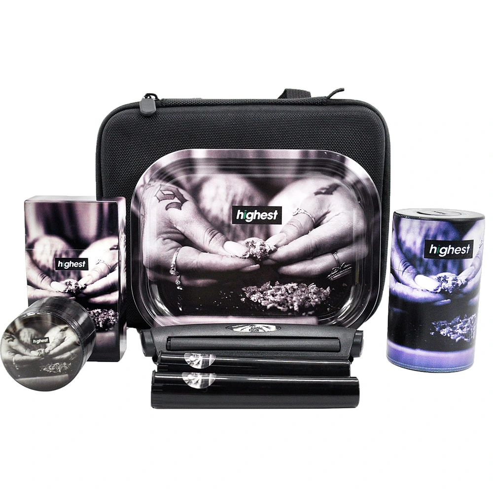 Smoking Accessories Tobacco Rolling Tray Grinder Sets Smoking Set with Packaging Box