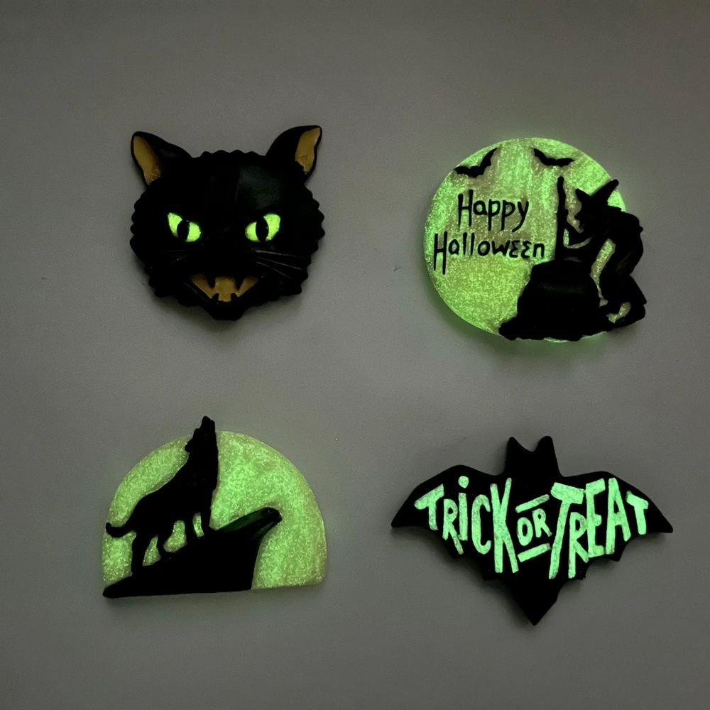 Customized 3D Resin Holiday Fridge Magnet Halloween Characters Glow in The Dark