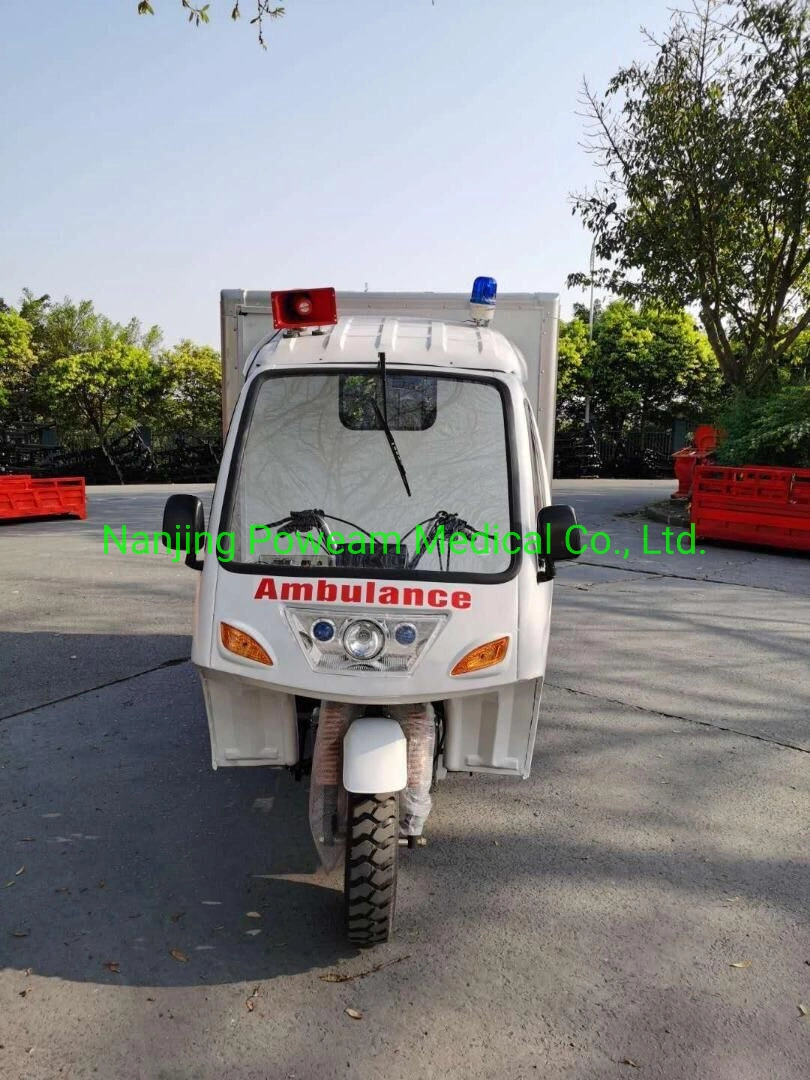 Véhicule d'ambulance à trois roues et moto-tricycle de premiers secours