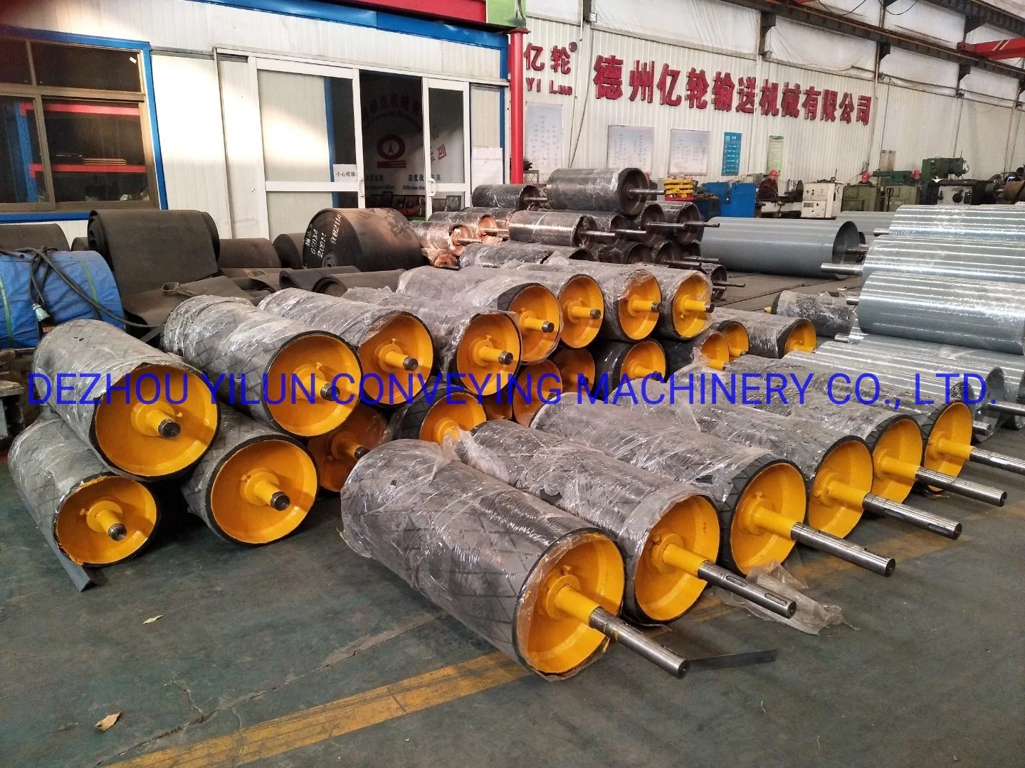 Conveyor Belt Non-Drive/Head/Bend/Take up/Snub/Tail Rubber Lagging Drum Transmission Pulley