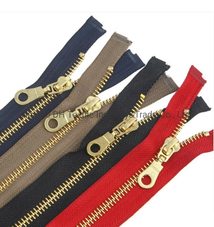 High quality/High cost performance  No. 5 Metal Zipper Jeans Zipper O/E, a/L From Original Factory