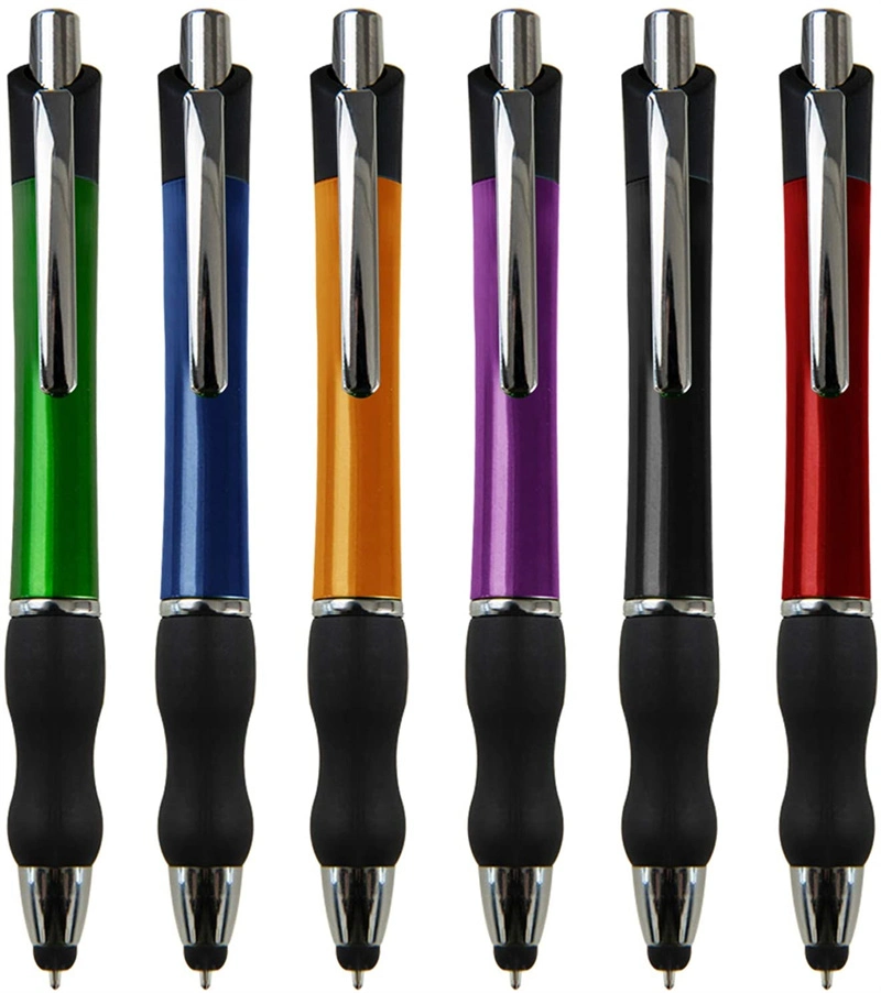 Cadeau promotionnel Soft Touch Stylo à bille avec stylet stylo métallique haut de gamme