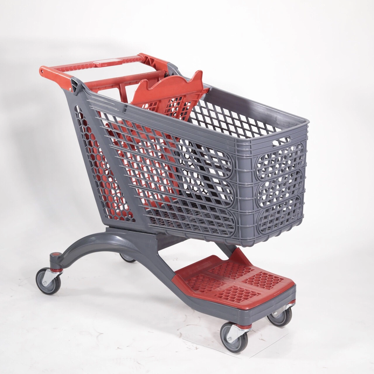 200 L todos los carritos de compras de supermercado de material plástico mano Push Cart