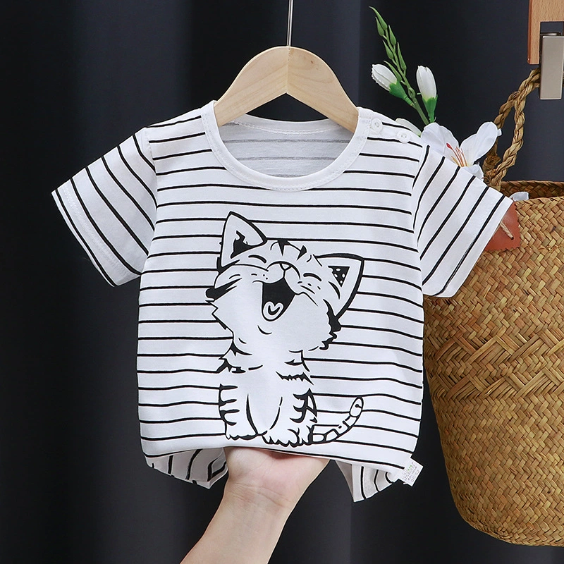 2021summer High Quality Best Sell 100% Cotton Customized Design Kids Cute Cotton T-Shirt Summer Kid's Clothes