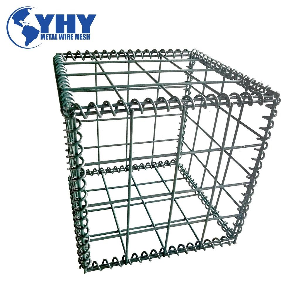 2X2 PVC Coated Lowes Welded Iron Wire Mesh Stone Basket Gabion for Sale