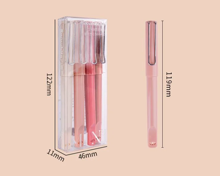 Stationery Mini Pen Snowhite Liquid Roller Ball Pen Precise Writing Pocket Pen Pink 4CT Pet Box