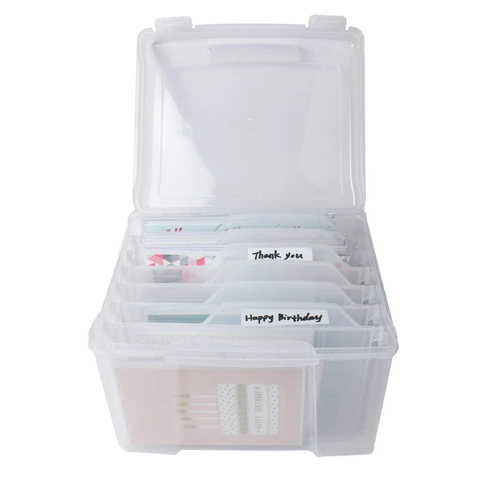 29575 Office Multifunctional Organizer Case with 6 Removable Dividers, Storage Greeting Cards/Photos/Coupon