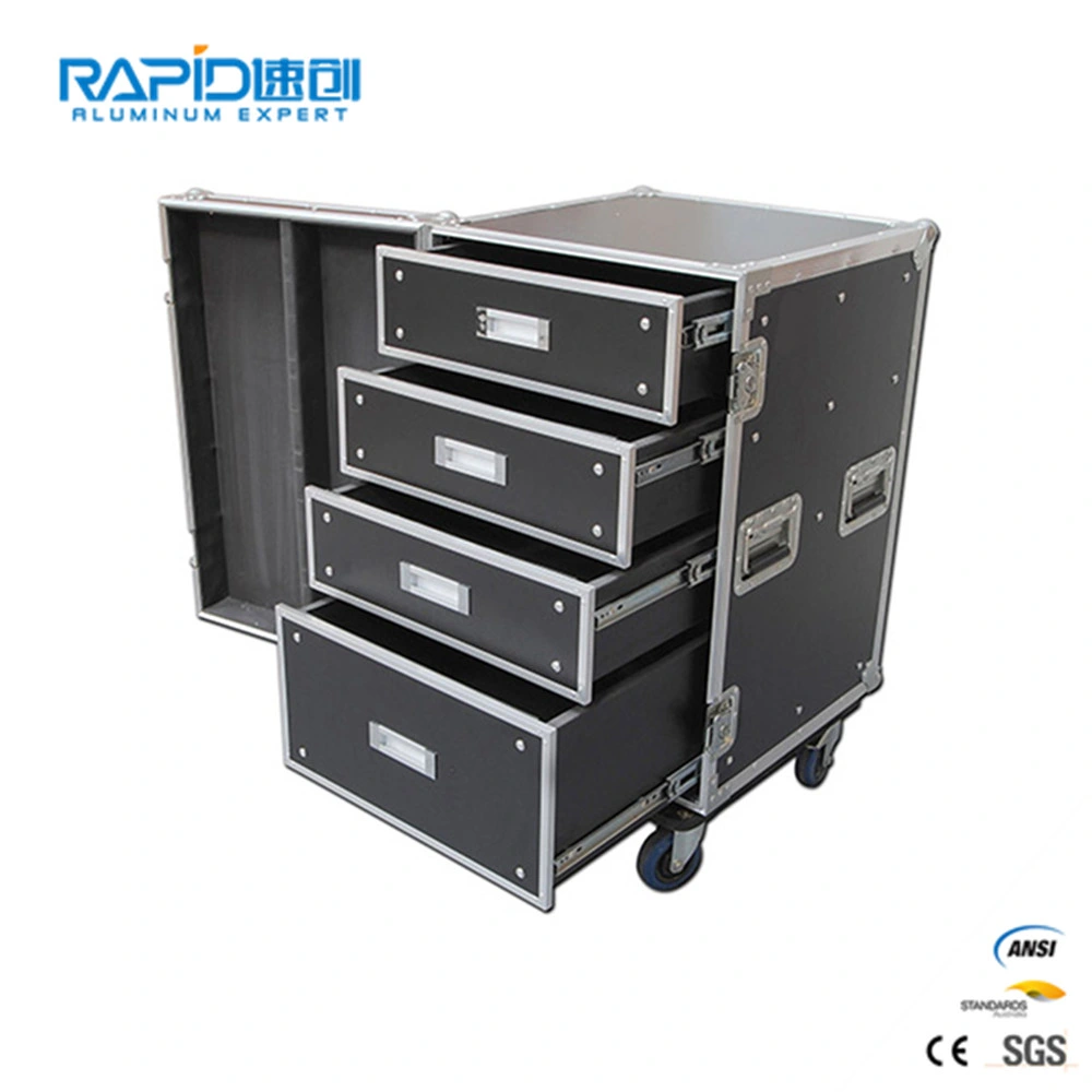 Route de vol d'aluminium DJ Transporter Rack matériel porteur de voyage l'outil de cas