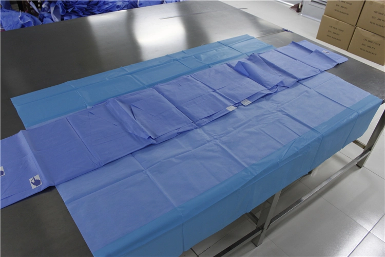 Serviette médicale trou stériles jetables examen chirurgical drape feuilles