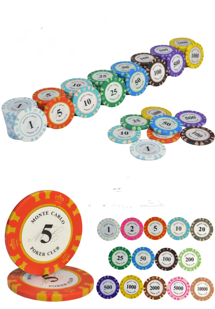 1000pcs Texas Hold'em Clay Poker Chips Set mit Acryl Box &amp; Trays