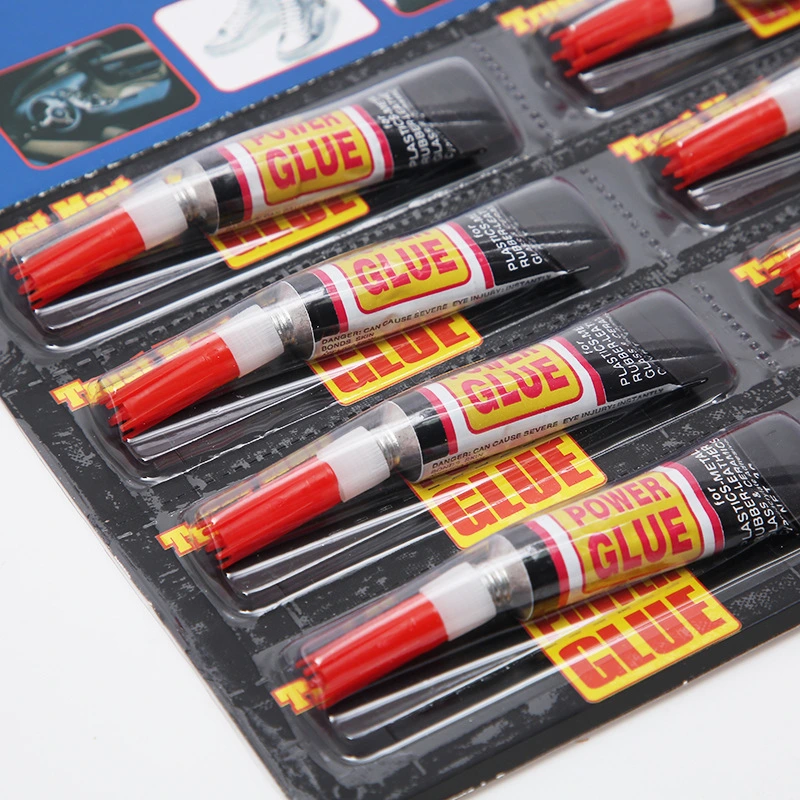 Wholesale/Supplier Blister Cards Pack 1.5ml Super Glue for Rubber Plastic