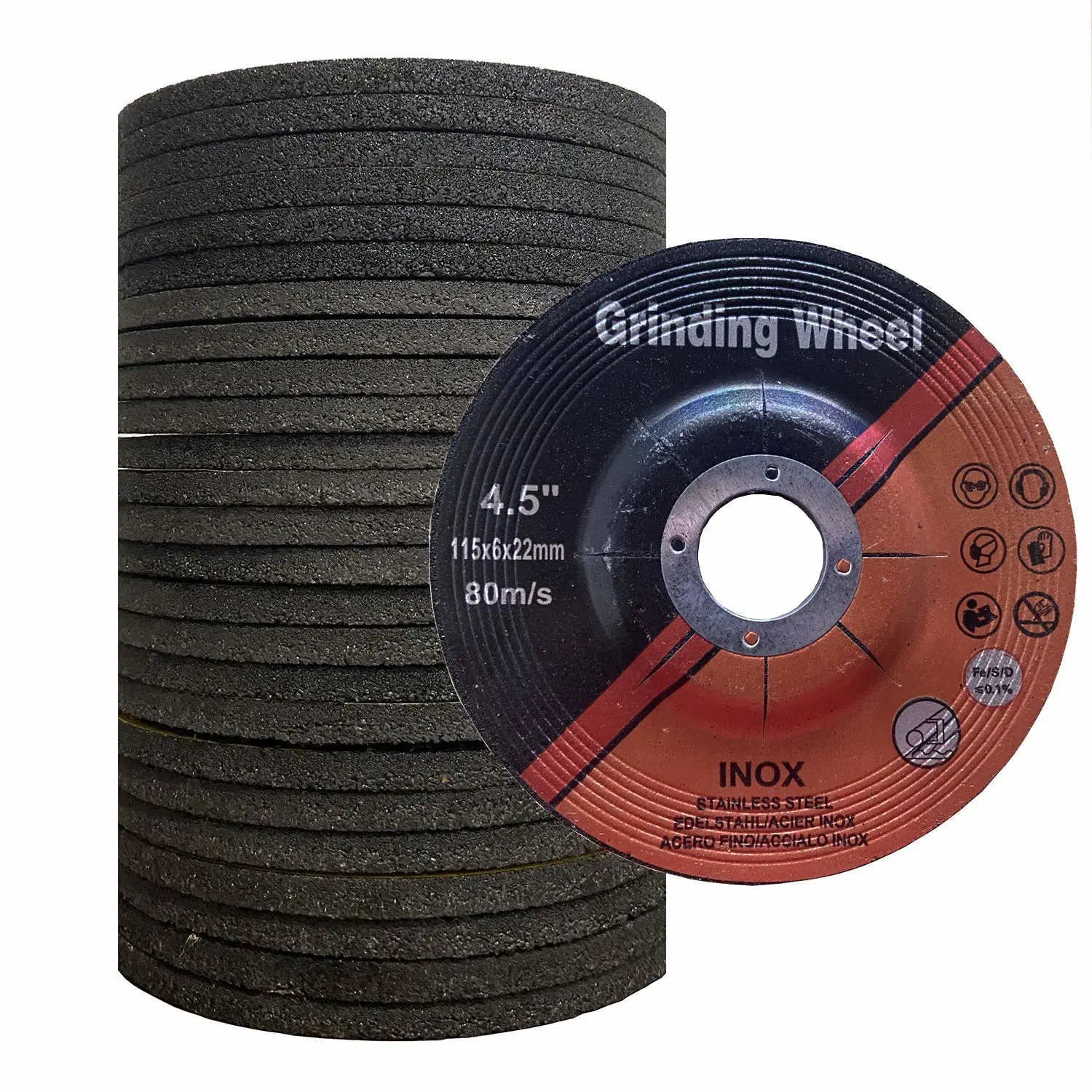 Grinding Wheel for Grinders Grinding Wheel for Metal Aggressive Grinding for Metal 25 Pack 4.5 Inch1/4" Thick 7/9" Inox